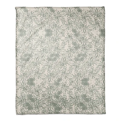 Earthy Florals Fall Fleece Blanket