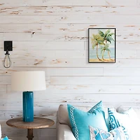 Stupell Industries Tropical Palm Trees on Coastal Beach Sand in Frame Wall Art