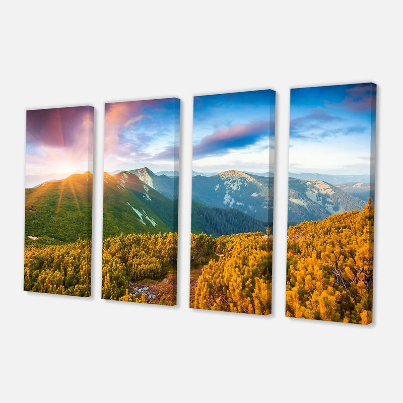 Designart - Bright Sunrise in Carpathian Mountains
