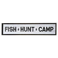 American Art Décor™ 36" Fish, Hunt, Camp Wood Novelty Wall Sign