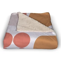 Retro Shapes 50" x 60" Coral Fleece Blanket