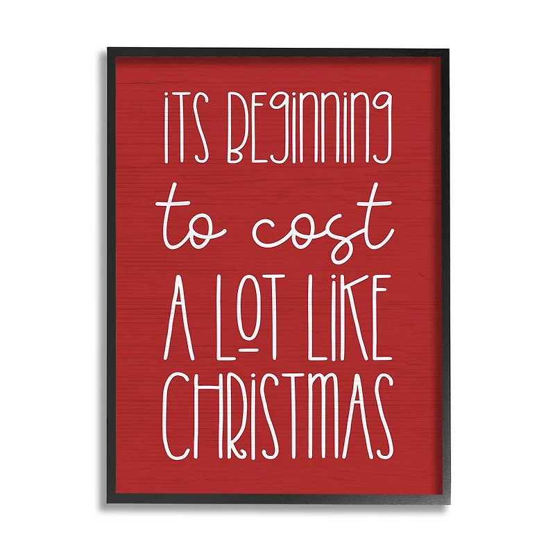Stupell Industries Cost A Lot Like Christmas Funny Phrase Framed Giclee Art