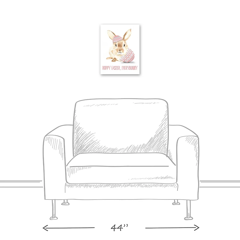 Pink Every Bunny 11" x 14" Canvas Wall Art