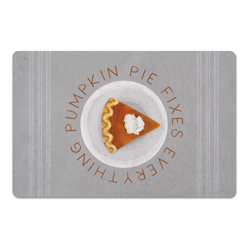 Pumpkin Pie Fixes Everything Floor Mat