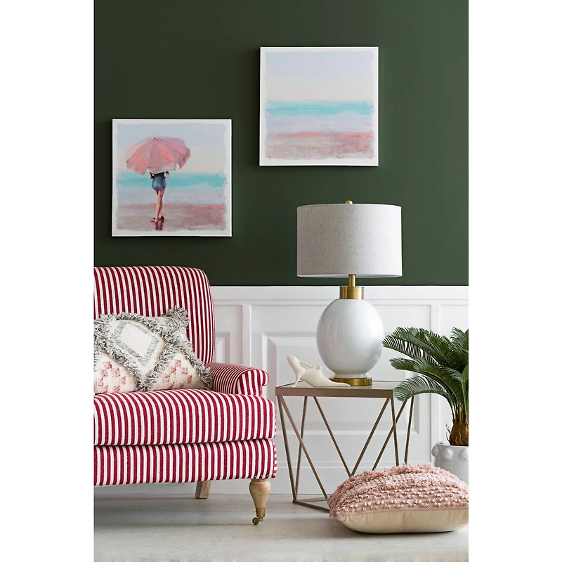 Hello Honey® Cream & Gray Fringe Kilim Pillow