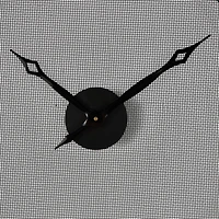 Industrial Black Metal & Gray Mesh Wall Clock