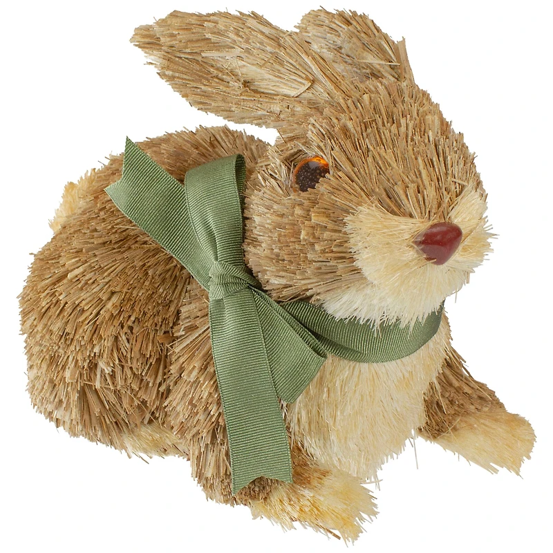 8" Brown Sisal Bunny Rabbit Easter Figure