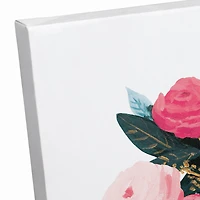 Home Sweet Home Floral Mason Jar Canvas Wall Art