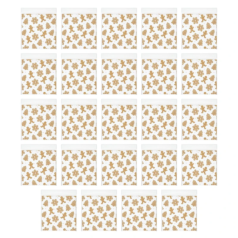 Gingerbread Cookies Zipper Treat Bags, 24ct. by Makery™