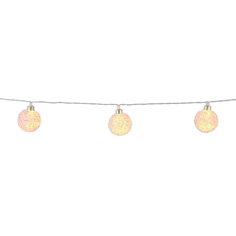 10ct. Warm White LED Frosted Ball String Lights by Ashland®