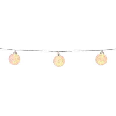 10ct. Warm White LED Frosted Ball String Lights by Ashland®