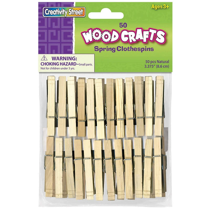 Creativity Street Natural Extra-Large Spring Clothespins