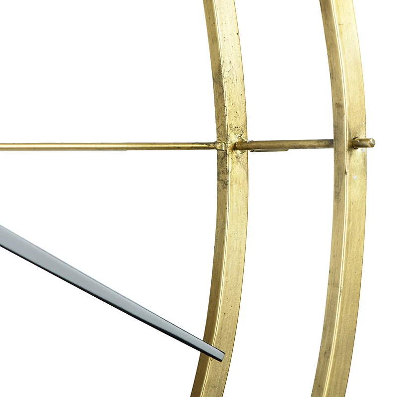 Hello Honey® 2.5ft. Gold Double Frame Round Clock