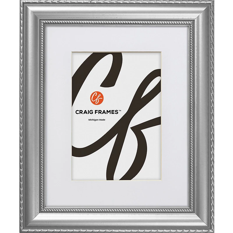 4 Pack Craig Frames Victoria Ornate Silver Picture Frame with Mat