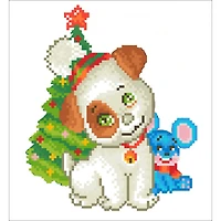 Diamond Dotz® Beginner Christmas Pup & Mouse Diamond Facet Art Kit
