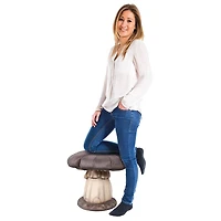 Design Toscado 17" Massive Mystic Mushroom Stool Garden Statue