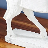 14" White Fiberglass Vintage Horse Sculpture