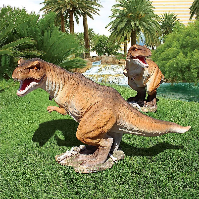 Design Toscano 29.5" Brown Jurassic Tyrannosaurus Rex Statue