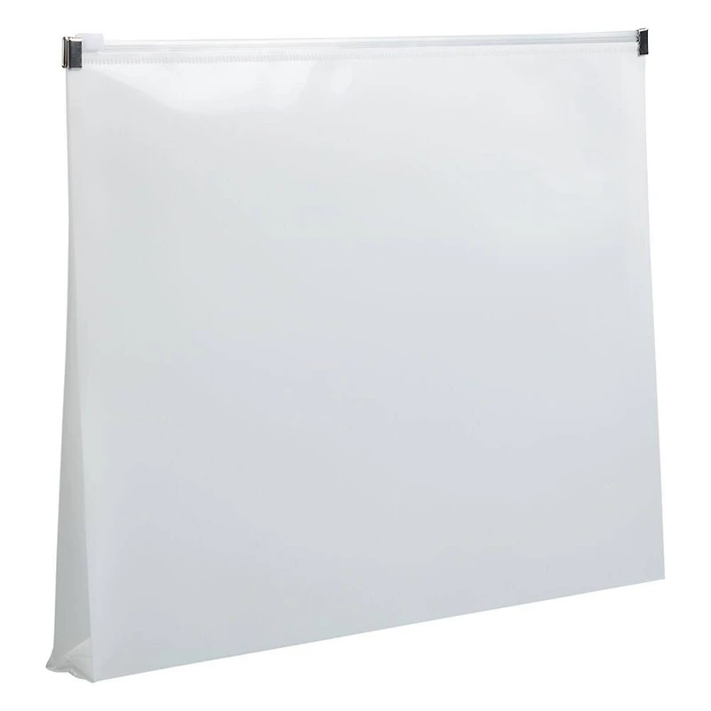 JAM Paper 9.75" x 13" White Plastic Zip Closure Booklet Envelopes, 12ct.