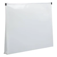 JAM Paper 9.75" x 13" White Plastic Zip Closure Booklet Envelopes, 12ct.