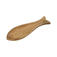 Hello Honey® 15.5" Natural Carved Wood Fish Shaped Plate