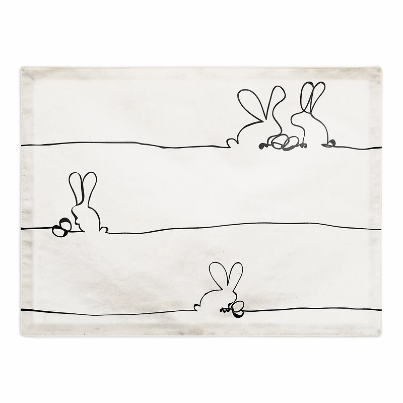 Easter Bunnies Contour 2 18" x 14" Poly Twill Placemat