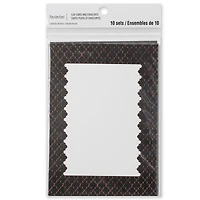 Gold Geometric Flat Cards & Envelopes by Recollections™, 5" x 7"