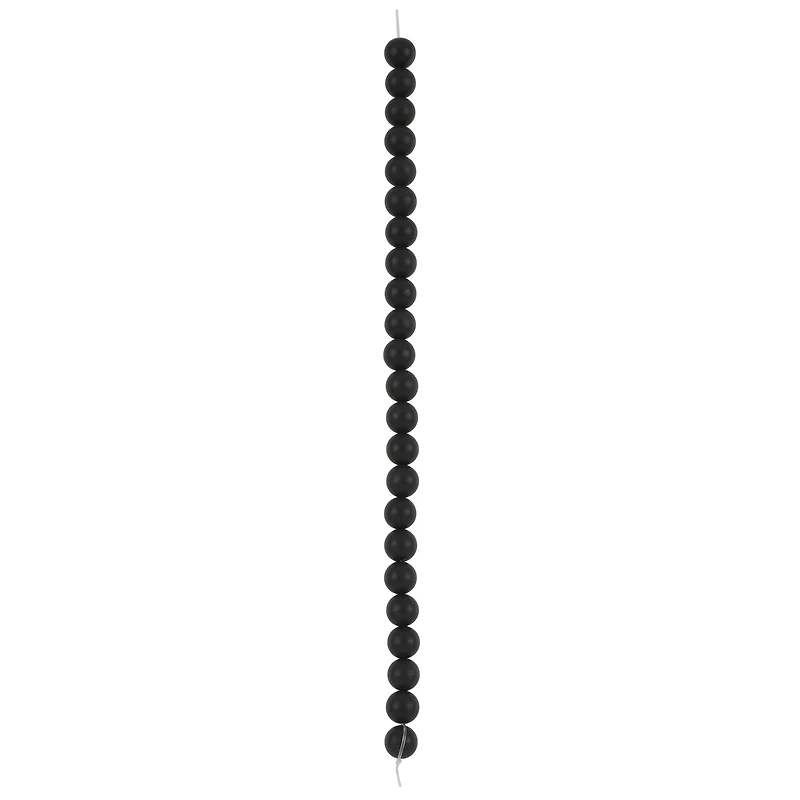 8mm Round Black Matte Dyed Agate Beads by Bead Landing™