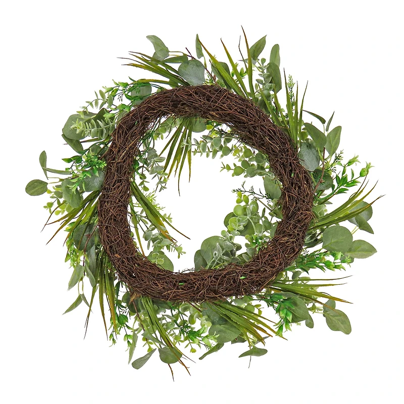 22" Eucalyptus & Grass Wreath