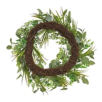 22" Eucalyptus & Grass Wreath