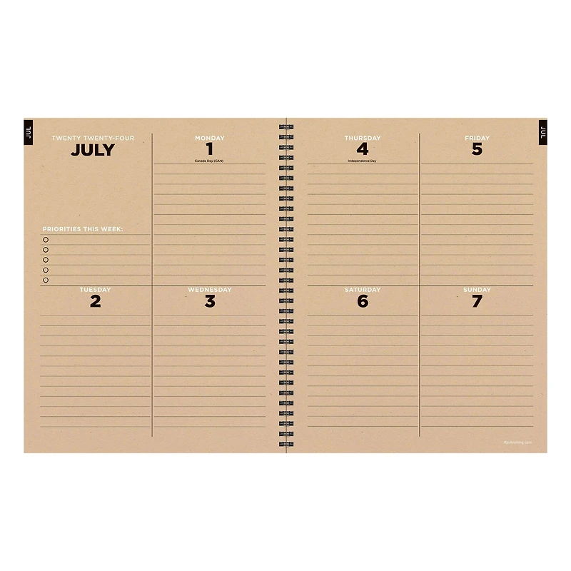 TF Publishing 2024 - 2025 Lava Wave Large Spiral Planner