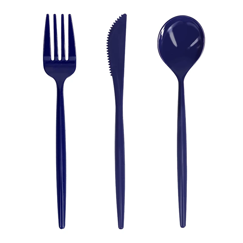 Navy Blue Cutlery, 24ct. by Ashland®