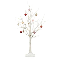 3ft. Pre-Lit Artificial Valentine's Day Twig Tree with 40 Warm White LED Lights and Heart Ornaments