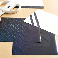 18 Packs: 5 ct. (90 total) 5.5" Black Holographic Foil Transfer Sheets by Recollections™