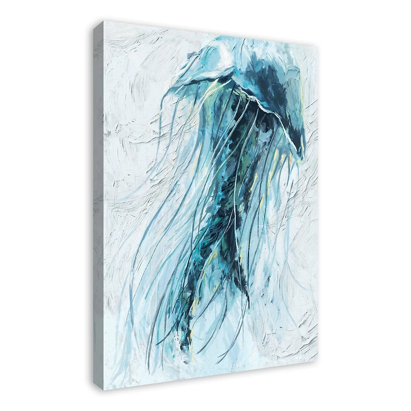 Painted Jelly Fish 24" x 36" Canvas Wall Art