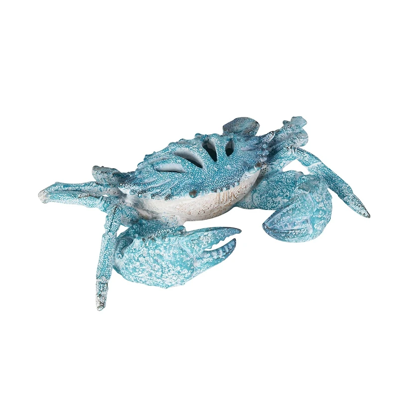 10" Polystone Crab Textured Decorative Sculpture