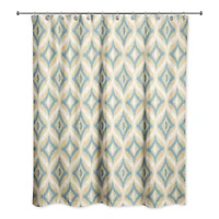 Blue and Yellow Ikat 71" x 74" Shower Curtain