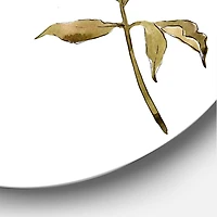 Designart - Three Willow Branches - Farmhouse Metal Circle Wall Art
