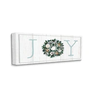 Stupell Industries Joy Holiday Seashell Wreath Canvas Wall Art