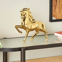 12" Ceramic Prancing Horse Sculpture