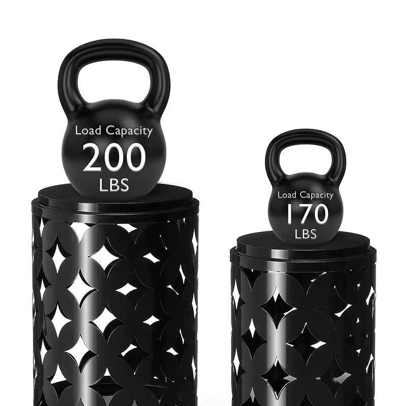 Glitzhome® Modern Heavy Duty Metal Frame Side Table Set