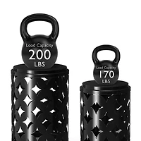 Glitzhome® Modern Heavy Duty Metal Frame Side Table Set