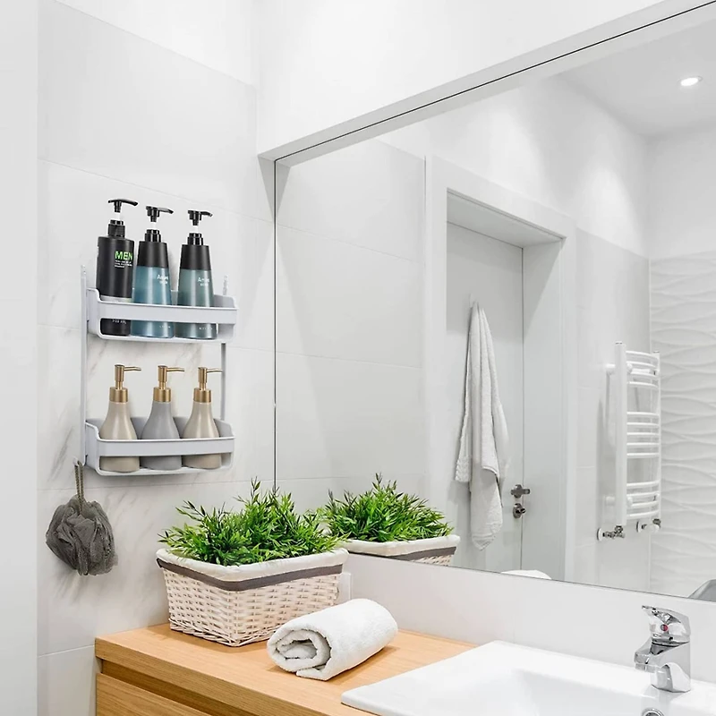 NEX™ 12" White Over Shower Head Shower Caddy