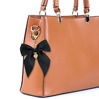 Blue Moon Studio™ Black Fabric Bow Bag Charm
