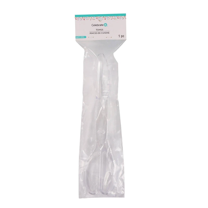 Clear Plastic Salad Tongs by Celebrate It™