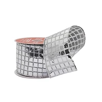 2.5" x 20ft. Silver Sheer Disco Wired Ribbon by Celebrate It®