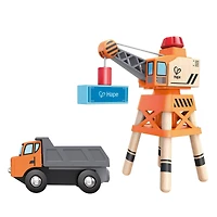 Hape Large Boom Crane & Truck Set