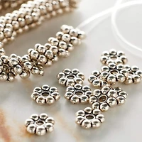 12 Pack:  Silver Metal Rondelle Beads, 8mm by Bead Landing™