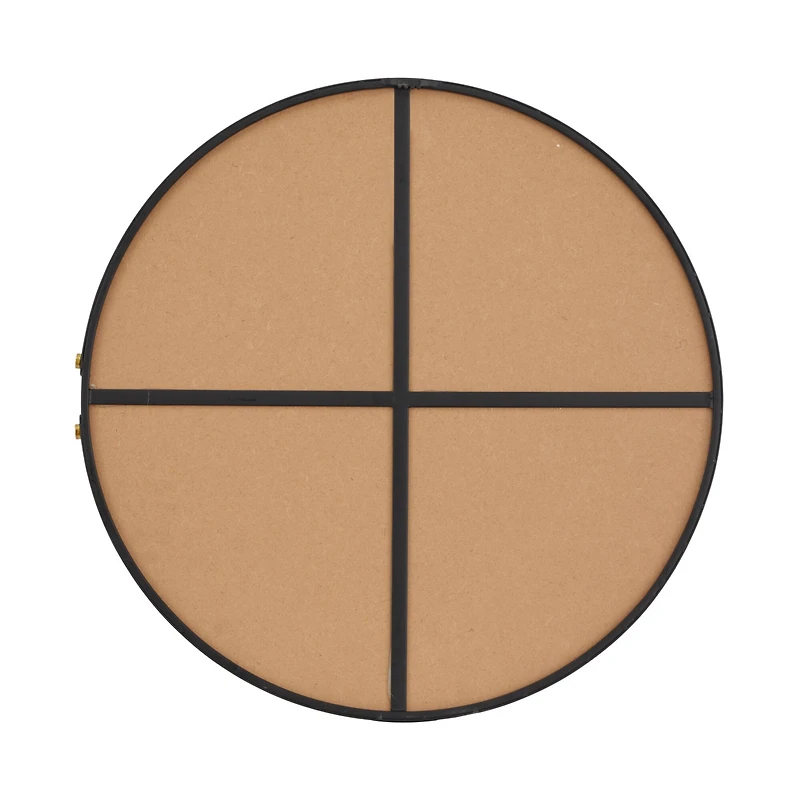 CosmoLiving by Cosmopolitan Black Metal Contemporary Wall Mirror, 26" x 26" x 2"