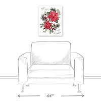 All is Calm Poinsettia 16" x 20" Canvas Wall Art